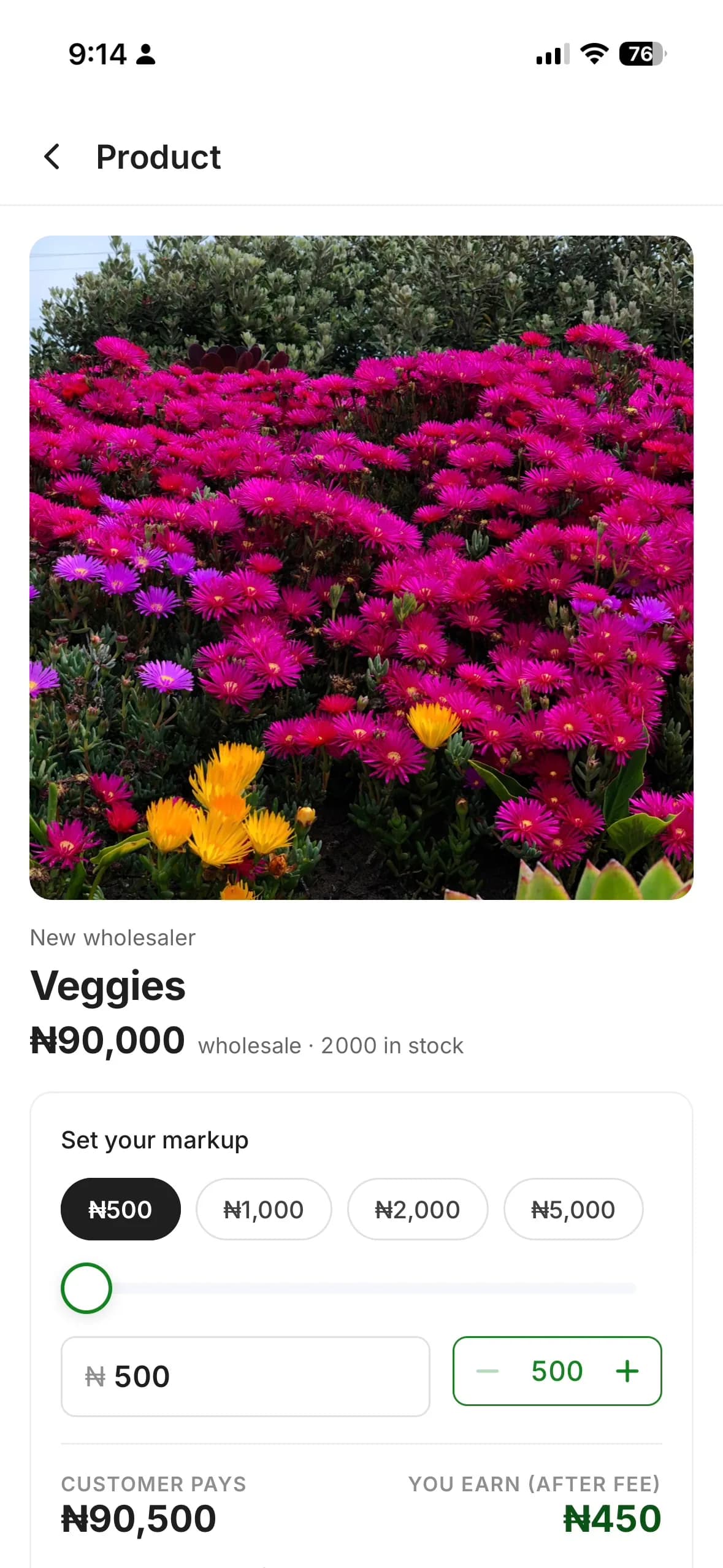 Reseller setting their own markup on a wholesale product